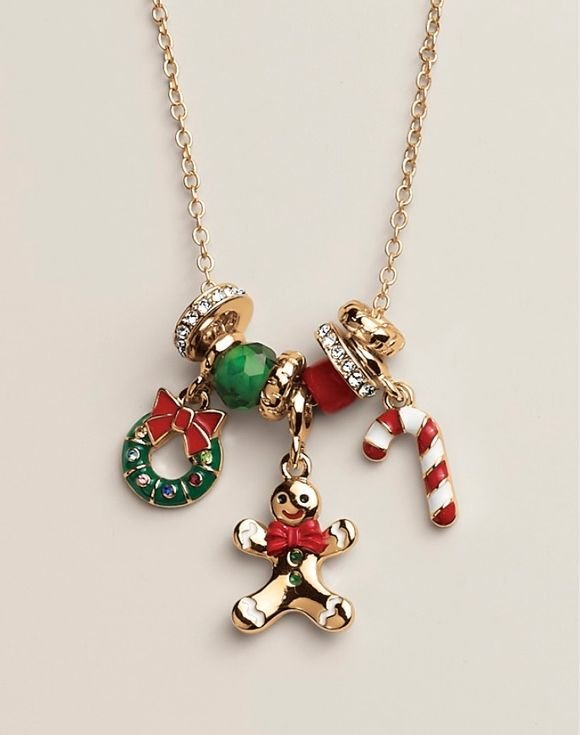 Sweet Gingerbread Sparkle Necklace 1 Sweet Gingerbread Sparkle Necklace